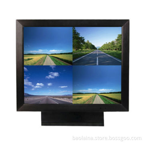 Quad LCD 15 inch CCTV monitor integrated switcher with BNC*4New